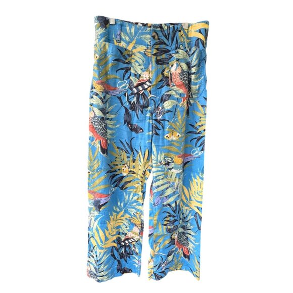 Maeve Anthropologie The Colette Tropical Print Pants Size 6 - Picture 2 of 11